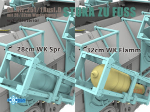 Vespid Models SP-8004 Sd.Kfz. 251/1 Ausf.D 28/32cm Wurfrahmen 40 with Interior 1/35