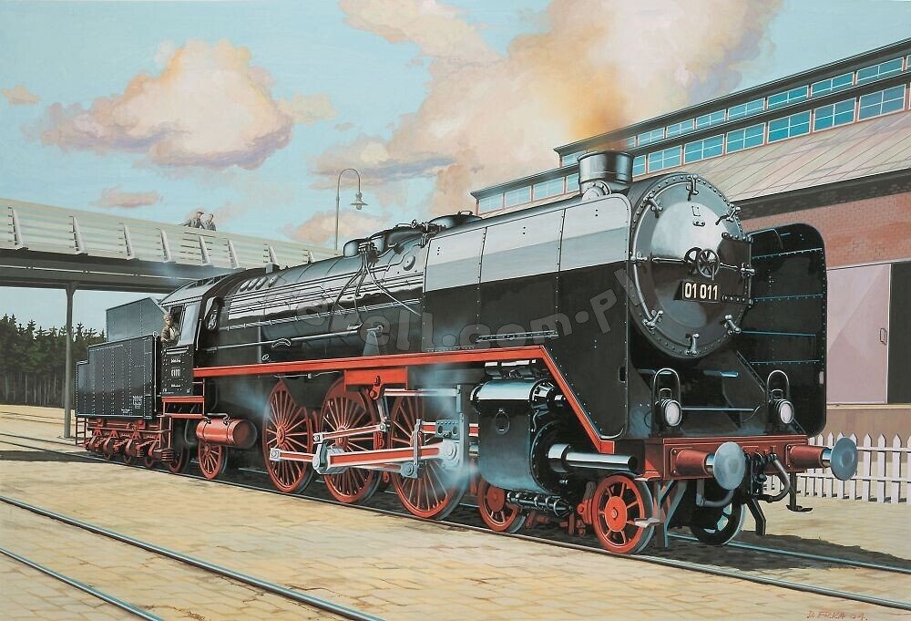 Revell 02172 Schwere Schnellzuglokomotive mit Tender 2&amp;#39;2 T32 BR 01 1/87 – immagine 5
