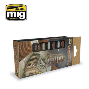 AMMO of Mig Jimenez 7177 Urban Diorama Colors Set 6x17ml – immagine 2