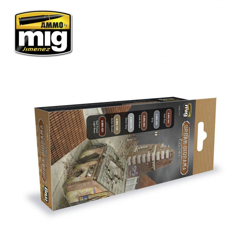 AMMO of Mig Jimenez 7177 Urban Diorama Colors Set 6x17ml – immagine 2