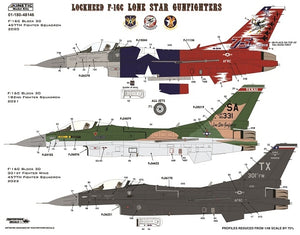 Kinetic K48146 General Dynamics F-16 C - Texas ANG (The Lone Star Gunfighters) 1/48 – Bild 2