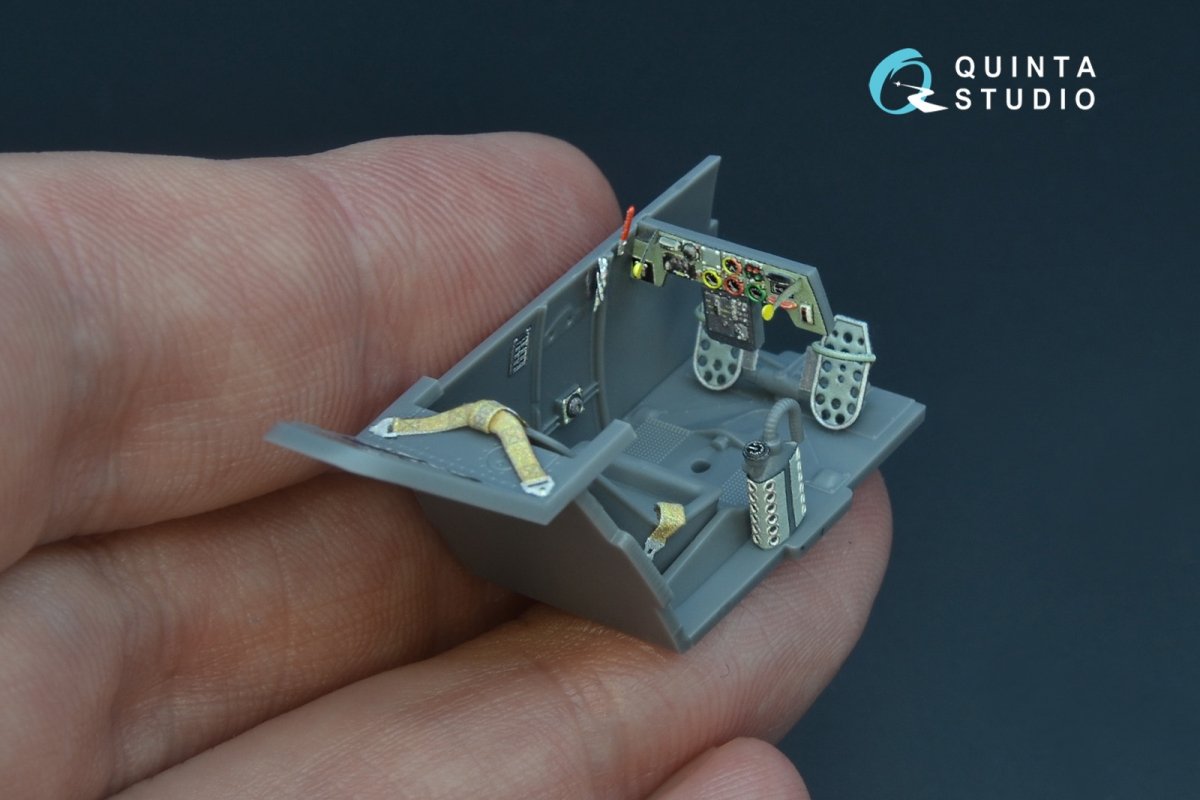 Quinta Studio QD48176 Bf 109E-1 3D-Printed &amp;amp; coloured Interior on decal paper (for Wingsy kits kit) 1/48 – immagine 4