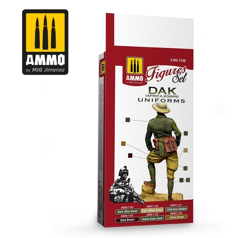 AMMO of Mig Jimenez 7038 DAK UNIFORMS (AFRIKA KORPS) FIGURES SET 6x17ml – Bild 2