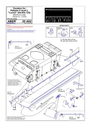 Aber 35A062 Błotniki do Panzer II, Ausf.L - Luchs 1/35 – immagine 4