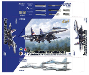 Maquette Great Wall Hobby L4831 Su-30 MKM / MK / MKA / SME « Flanker H » Chasseur multirôle 4 en 1 1/48  – image 2