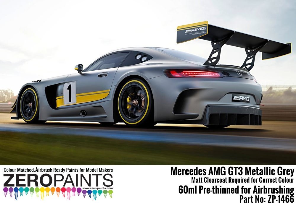 Zero Paints ZP-1466 Mercedes AMG GT3 Metallic Grey (Matt) Paint 60ml – zdjęcie 3