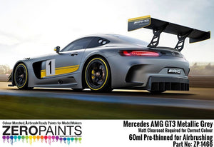 Zero Paints ZP-1466 Mercedes AMG GT3 Metallic Grey (Matt) Paint 60ml – zdjęcie 3