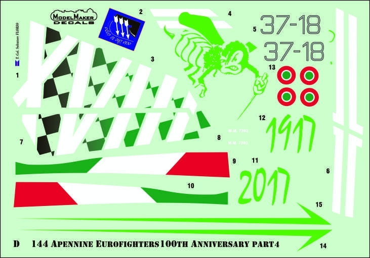 ModelMaker Decals D48144 Apennine Eurofighters Part 4 1/48 – Bild 2