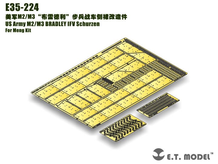 ET Model E35-224 US Army M2/M3 BRADLEY IFV Schurzen (For Meng Kit) (1/35)