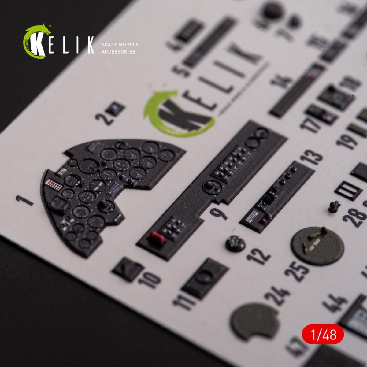 KELIK K48108 P-38F &amp;quot;Lightning&amp;quot; - interior 3D decals for Academy kit 1/48 – Bild 2