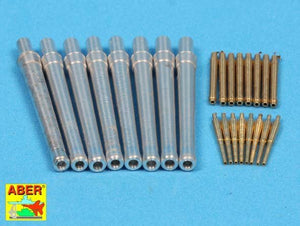 Aber 350L-64 Set of Barrels for HMS Warspite battleship- 15” Mk.Ix 8; 6” Mk.XII x 8; 4” Mk.XVI x 8 (1/350)