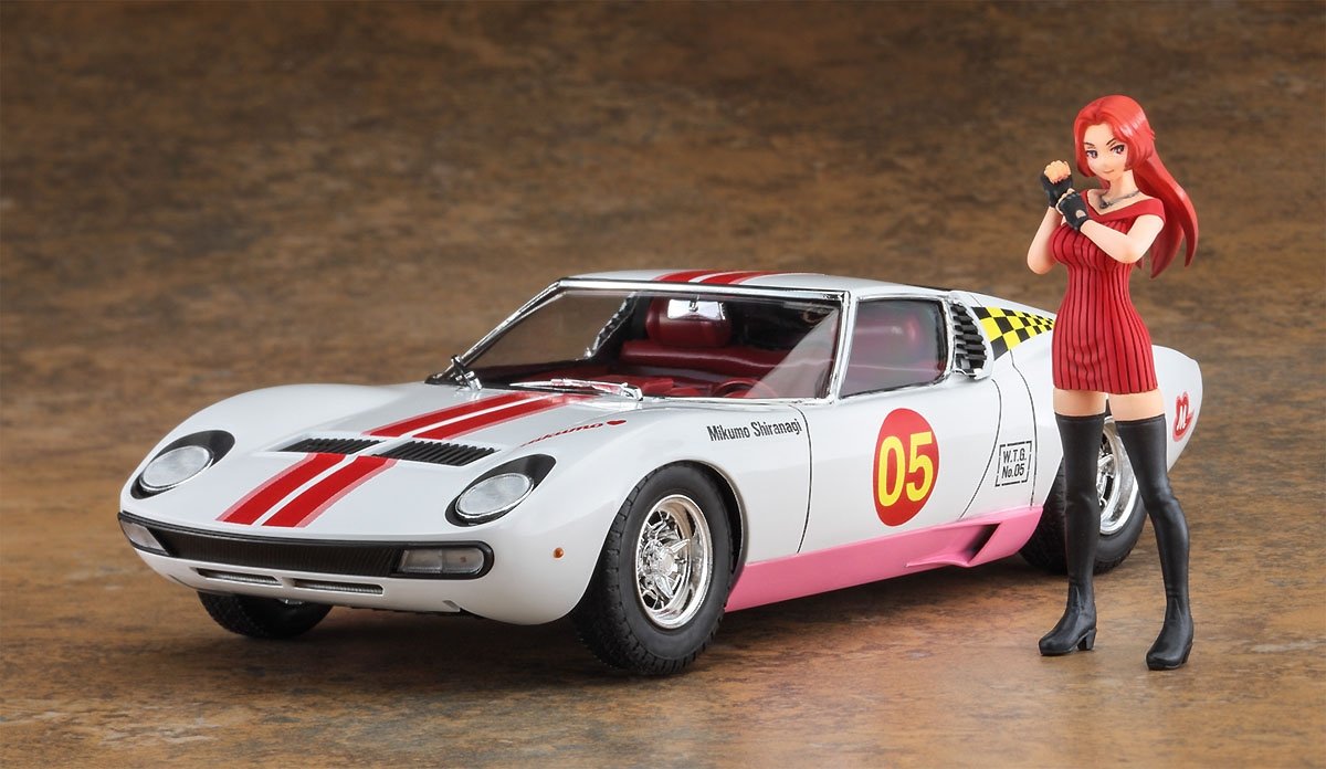 Hasegawa SP544 Wild Egg Girls No.05 Lamborghini Miura P400 SV &amp;quot;Mikumo Shiranagi&amp;quot; w/Figure 1/24 – image 2