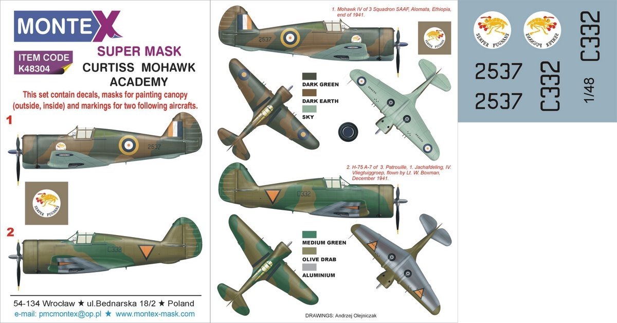 Montex K48304 P-36 MOHAWK 1/48
