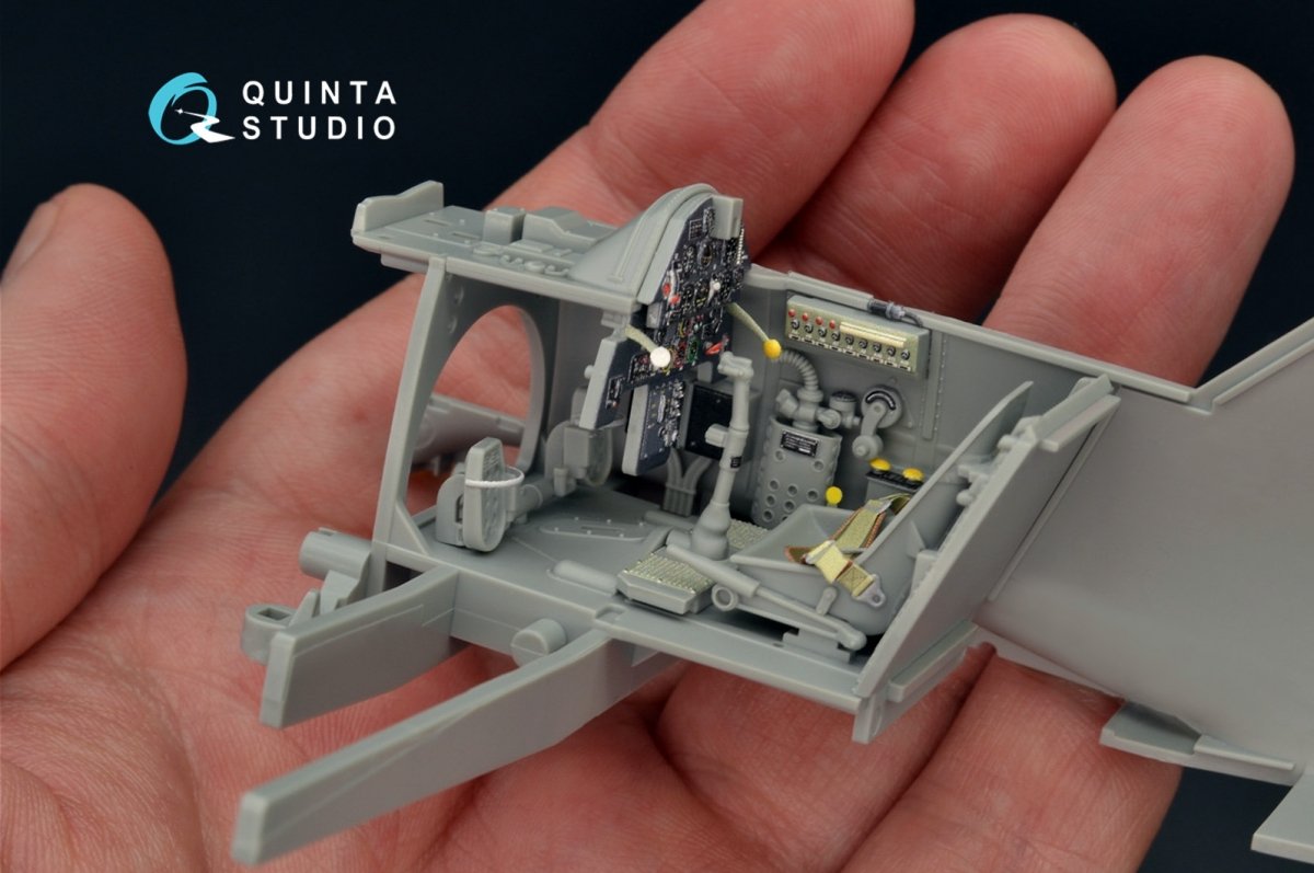 Quinta Studio QD32052 Bf 109E-3 3D-Printed &amp;amp; coloured Interior on decal paper (for Cyber-hobby/Dragon kit) 1/32 – imagen 6