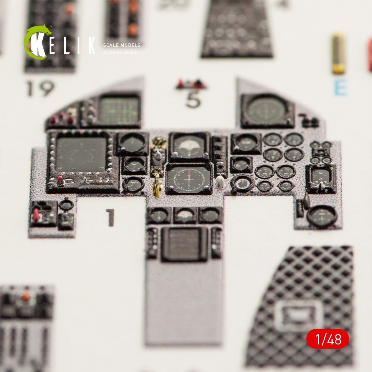 KELIK K48044 F-15C MSIP II EAGLE INTERIOR 3D DECALS FOR GWH KIT 1/48 – immagine 2