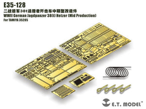 E.T. Model E35-128 WWII German Jagdpanzer 38(t) Hetzer（Mid Production）(For TAMIYA 35285) 1/35