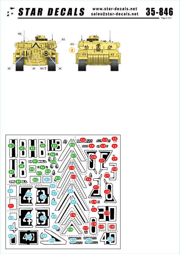 Star Decals 35-846 Challenger I in the Gulf War 1/35 – Bild 2