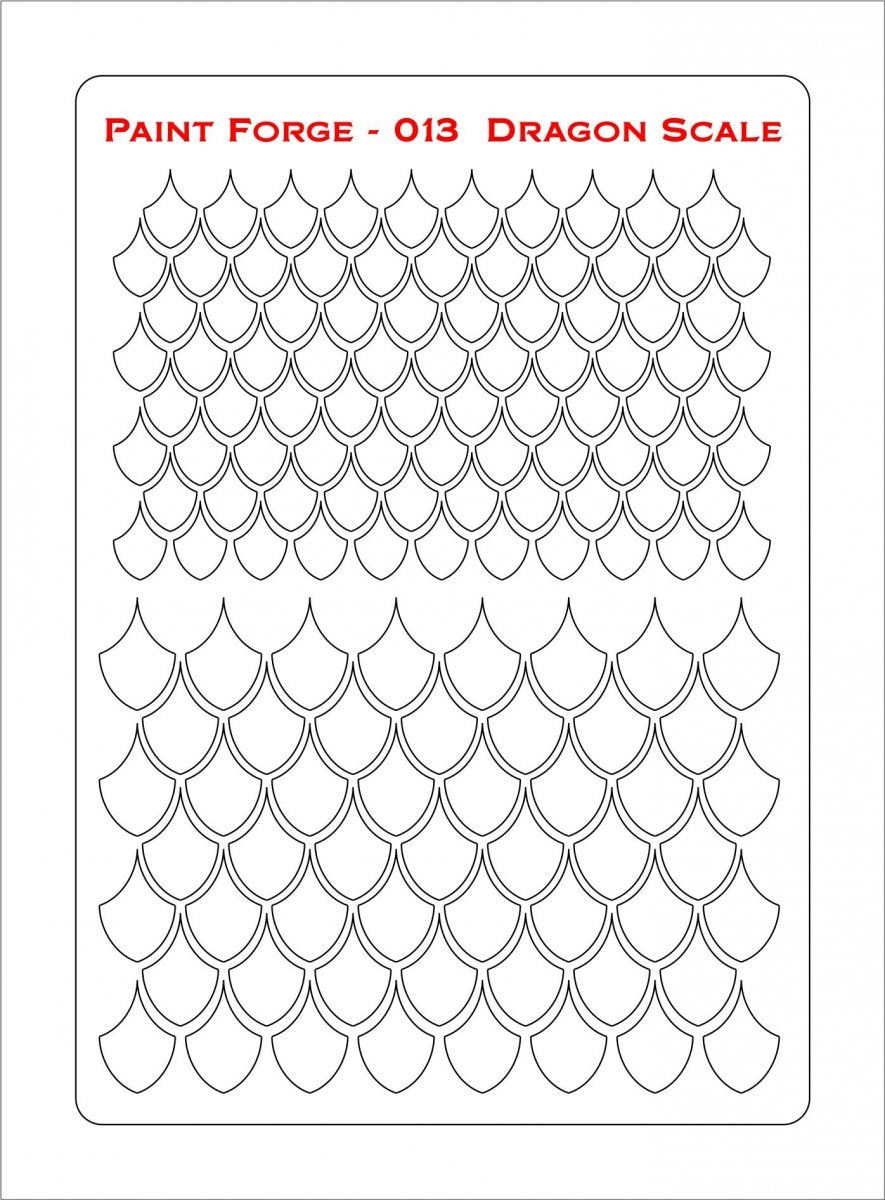 Paint Forge PFST013M STENCIL - DRAGON SCALE – image 2