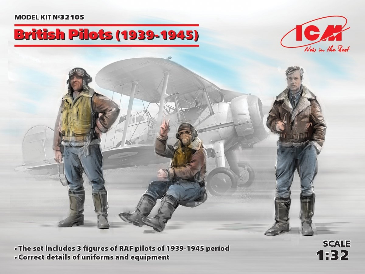 ICM 32105 Pilotes britanniques (1939-1945) (3 figurines) 1/32