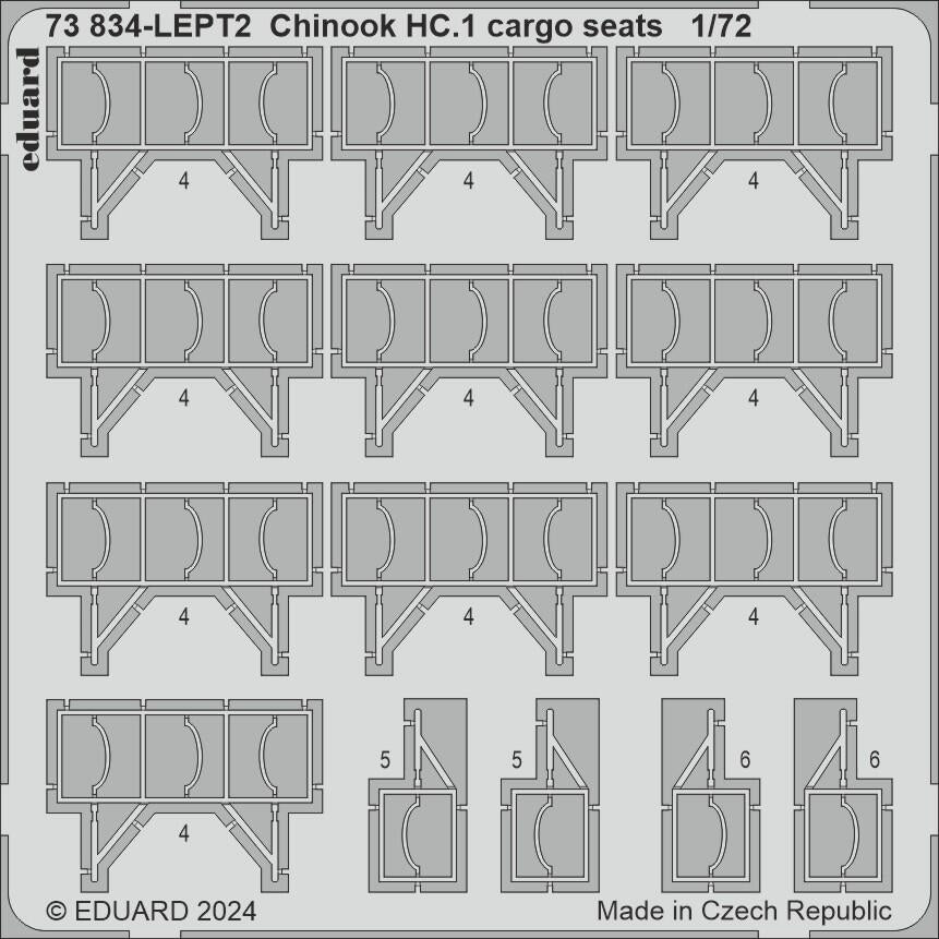 Eduard 73834 Chinook HC.1 cargo seats AIRFIX 1/72 – immagine 2