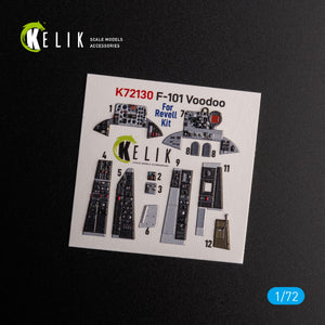KELIK K72130 F-101 Voodoo - interior 3D decals for Revell kit 1/72 – zdjęcie 2