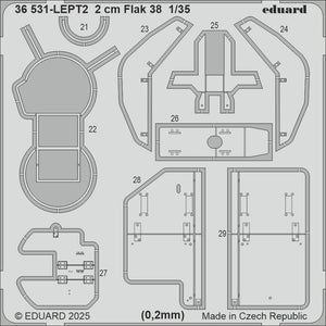 Eduard 36531 2 cm Flak 38 ICM 1/35