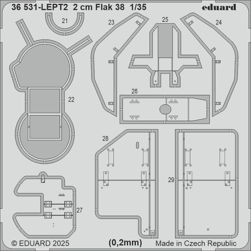 Eduard 36531 2 cm Flak 38 ICM 1/35