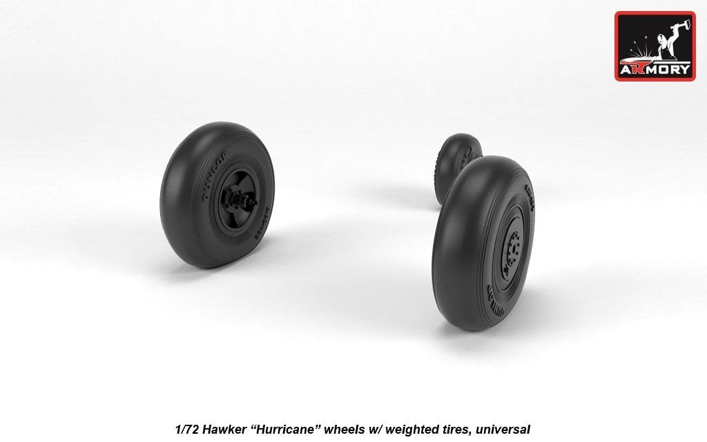 Armory Models AW72416 Hawker Hurricane wheels w/ weighted tires 1/72 – zdjęcie 4