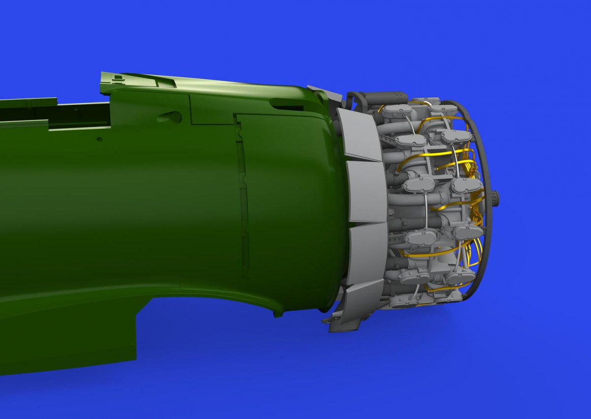 Eduard 648852 A6M2-N Rufe engine complete PRINT EDUARD 1/48 – immagine 2
