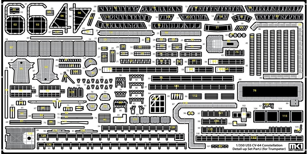 MK1 Design MS-35048 CV-64 Constellation Detail-up Part DX for Trumpeter 1/350 – Bild 24