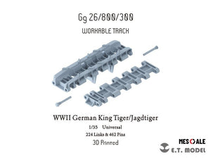 E.T. Model P35-012 WWII German King Tiger/Jagdtiger Workable Track (3D Printed) 1/35