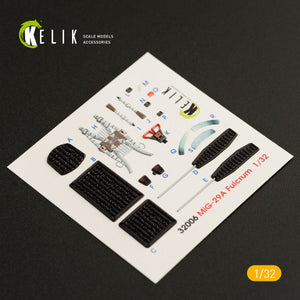 KELIK K32006 MIG-29A (9-12) FULCRUM INTERIOR 3D DECALS FOR TRUMPETER KIT 1/32 – immagine 3