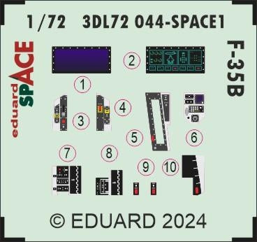 Eduard 3DL72044 F-35B SPACE TAMIYA 1/72 – immagine 2