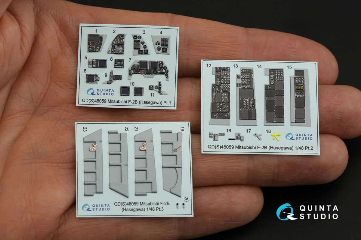 Quinta Studio QDS-48059 Mitsubishi F-2B 3D-Printed coloured Interior on decal paper (Hasegawa) (small version) 1/48 – Bild 2