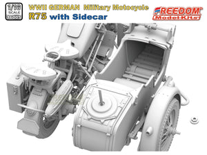 Freedom 16005 R75 with Sidecar WWII German Motorcycle 1/16 – Bild 6