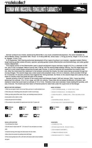 Modelcollect UA72141 German WWII Wasserfall Ferngelenkte Flakrakete 1+1 pack 1/72 – Bild 5
