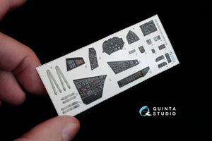 Quinta Studio QD48036 Mi-24V NATO (black panels) 3D-Printed &amp;amp; coloured Interior on decal paper (for Zvezda kit) 1/48 – immagine 3