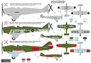 Kovozavody Prostejov KPM0282 Miles M.2H Hawk Major „Over Spain“ 1/72 – zdjęcie 2