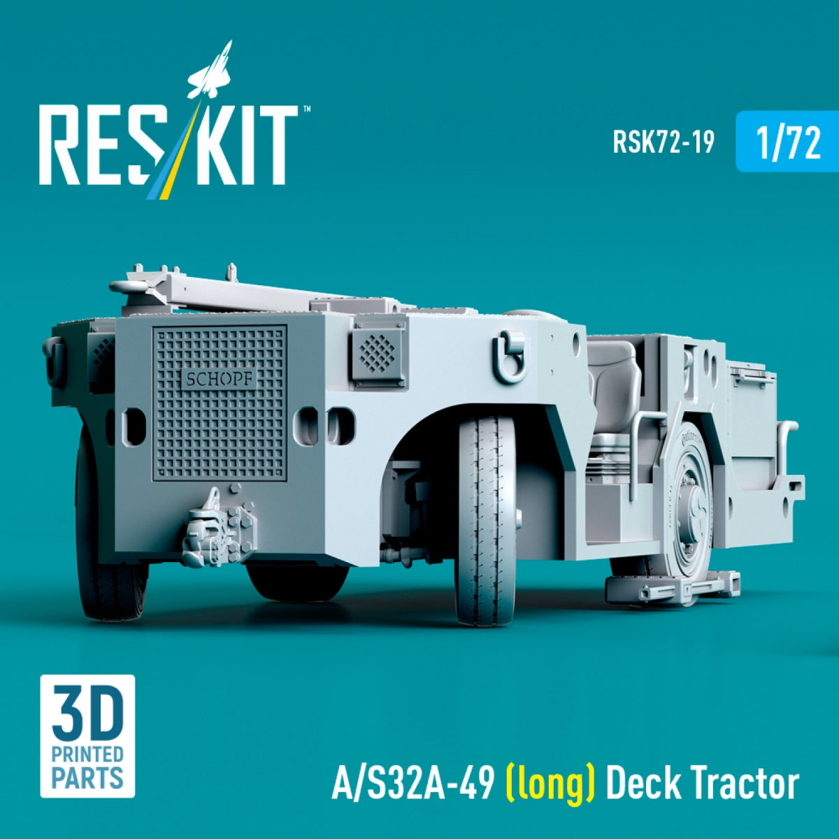 RESKIT RSK72-0019 A/S32A-49 (long) Deck Tractor (3D Printed model kit) 1/72 – Bild 3
