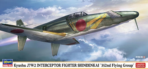 Hasegawa 02468 Kyushu J7W2 Interceptor Fighter Shindenkai &amp;quot;352nd Flying Group&amp;quot; Limited Edition 1/72
