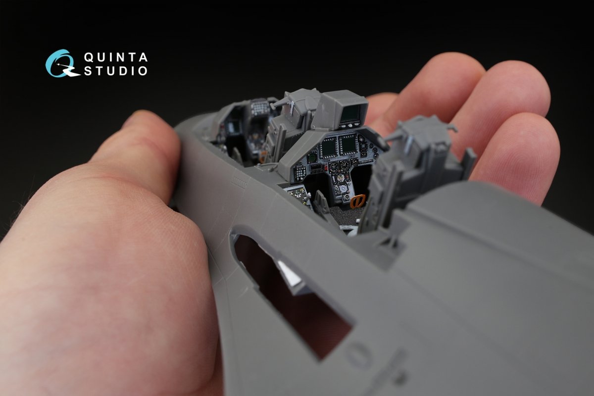 Quinta Studio QD32023 F-16D 3D-Printed &amp;amp; colored Interior on decal paper (for Academy kit) 1/32 – image 7