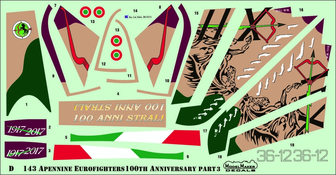 ModelMaker Decals D48143 Apennine Eurofighters Part 3 1/48 – Bild 2