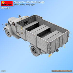 Miniart 35445 GERMAN 3t CARGO TRUCK 3,6-36S EARLY PROD. PmQ-Type 1/35 – immagine 9