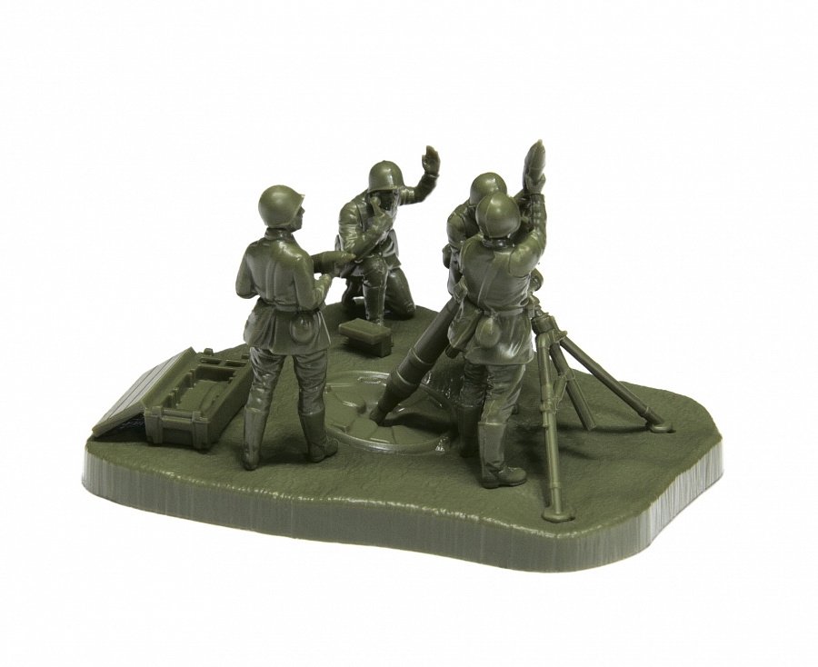 Zvezda 6147 WWII 120 mm Soviet Mortar w/ Crew 1/72 – immagine 3