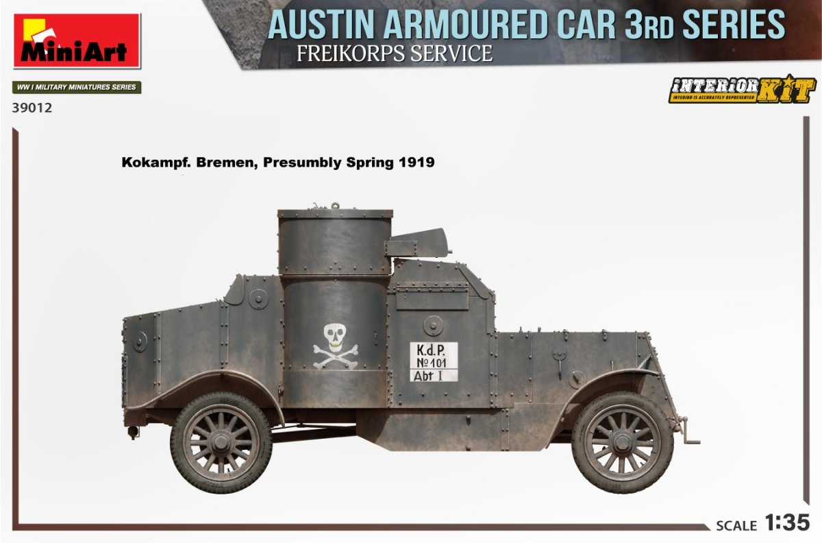 MiniArt 39012 VOITURE BLINDÉE AUSTIN 3ème SÉRIE : SERVICE FREIKORPS. KIT INTÉRIEUR 1/35 – image 5