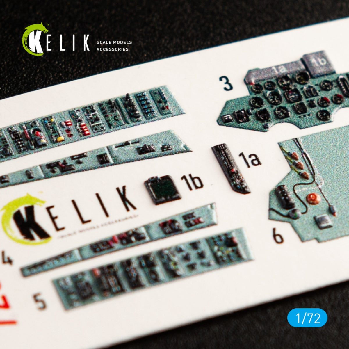 Décalcomanies 3D intérieures KELIK K72040 SU-27 pour maquette Trumpeter au 1/72 – image 2