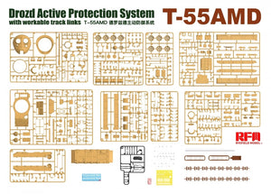 Rye Field Model 5091 T-55AMD Drozd APS w/workable track links 1/35 – image 9