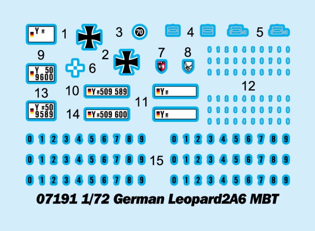 Trumpeter 07191 German Leopard 2A6 main battle tank 1/72 – imagen 4