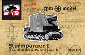 FPW Model 72019 Sturmpanzer I 15cm sIG 33 (Sf) auf Pz. Kpfw. I Ausf. B 1/72