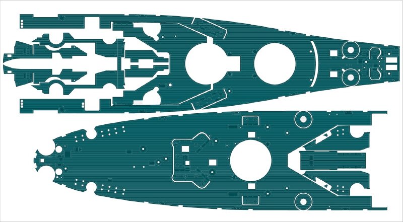 Pontos 35026FB USS BB-63 Missouri 1945 Detail Up Set (Deck Blue 20B stained wooden deck) 1/350 – imagen 8